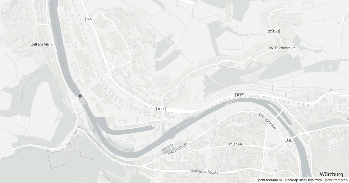 Karte mit 16 Polizeimeldungen aus Dürrbachau (Würzburg) aus den letzten zwölf Monaten