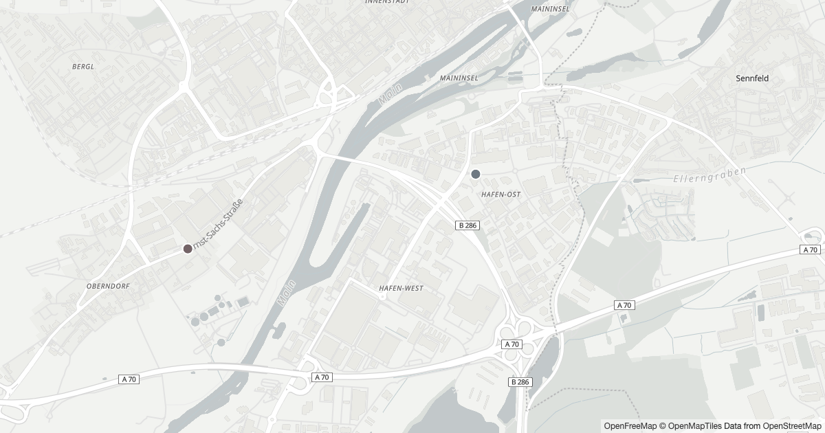 Polizeimeldungen Hafen — Karte Karte mit 5 Polizeimeldungen aus Hafen (Schweinfurt) aus den letzten zwölf Monaten