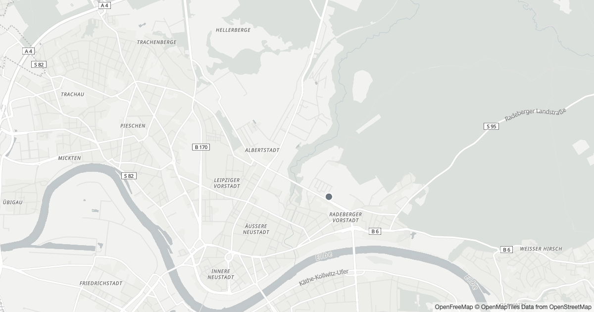 Polizeimeldungen Albertstadt — Karte Karte mit 17 Polizeimeldungen aus Albertstadt (Dresden) aus den letzten zwölf Monaten