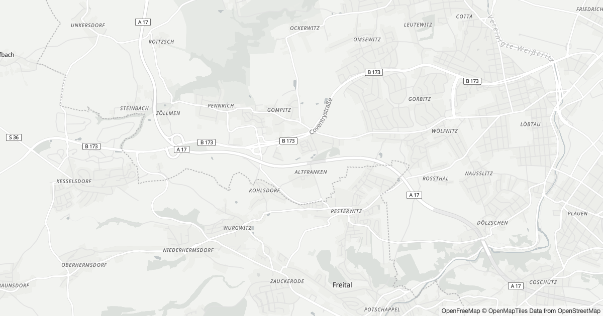 Polizeimeldungen Altfranken — Karte Karte mit 4 Polizeimeldungen aus Altfranken (Dresden) aus den letzten zwölf Monaten