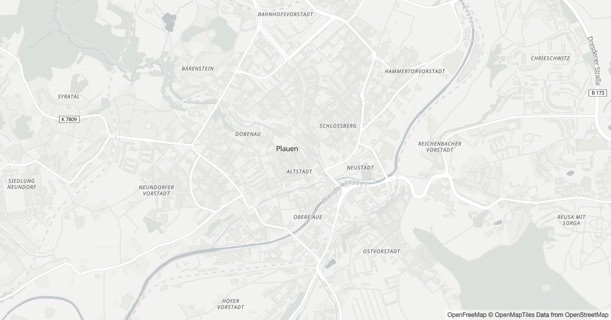Polizeimeldungen Altstadt — Karte Karte mit 5 Polizeimeldungen aus Altstadt (Plauen) aus den letzten zwölf Monaten