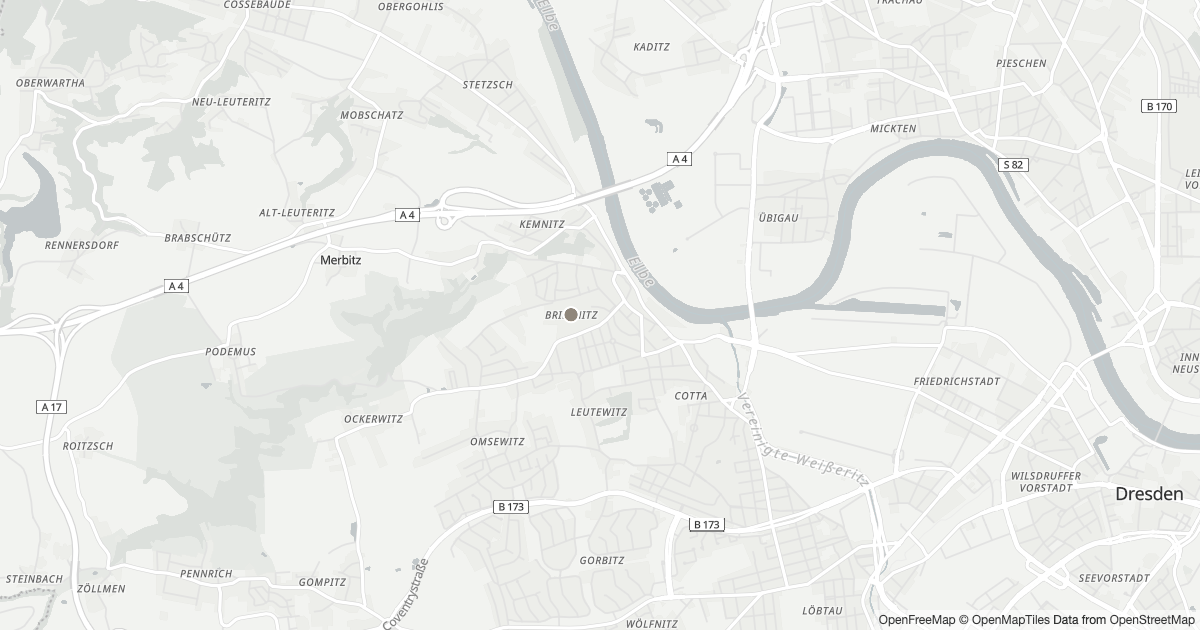 Polizeimeldungen Briesnitz — Karte Karte mit 23 Polizeimeldungen aus Briesnitz (Dresden) aus den letzten zwölf Monaten