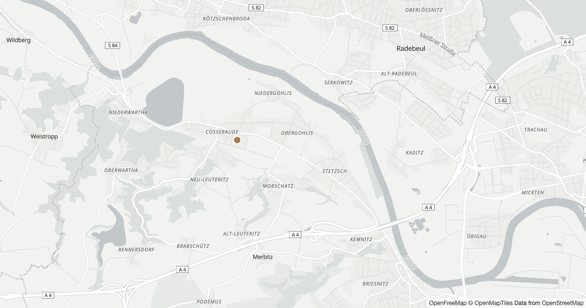 Polizeimeldungen Cossebaude — Karte Karte mit 10 Polizeimeldungen aus Cossebaude (Dresden) aus den letzten zwölf Monaten