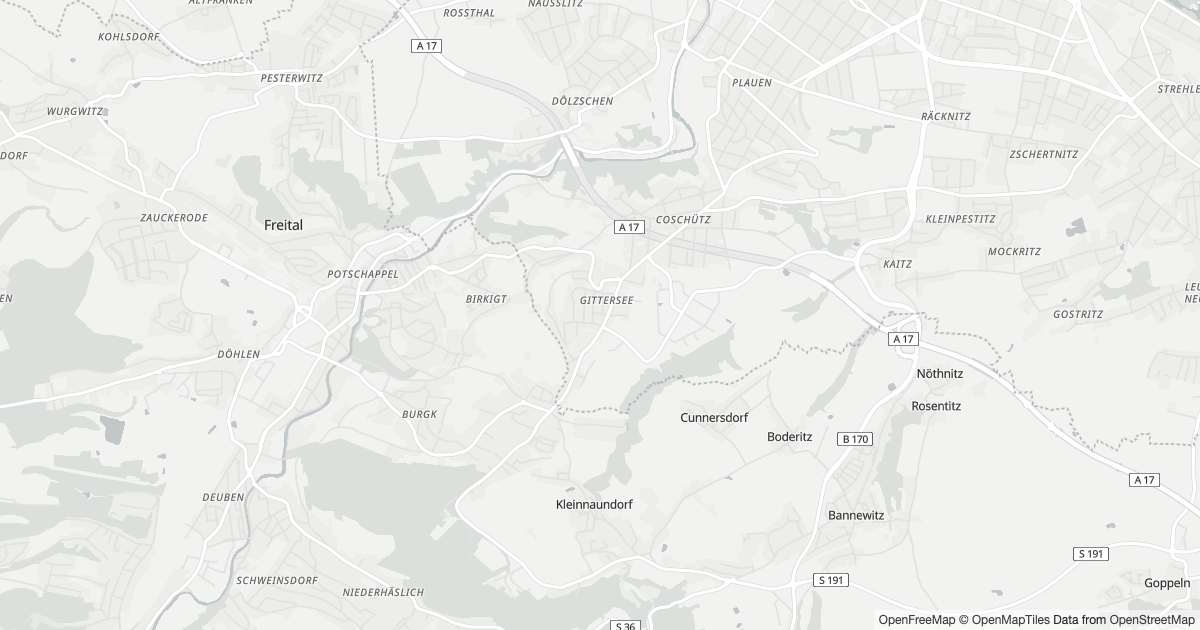 Polizeimeldungen Gittersee — Karte Karte mit 2 Polizeimeldungen aus Gittersee (Dresden) aus den letzten zwölf Monaten