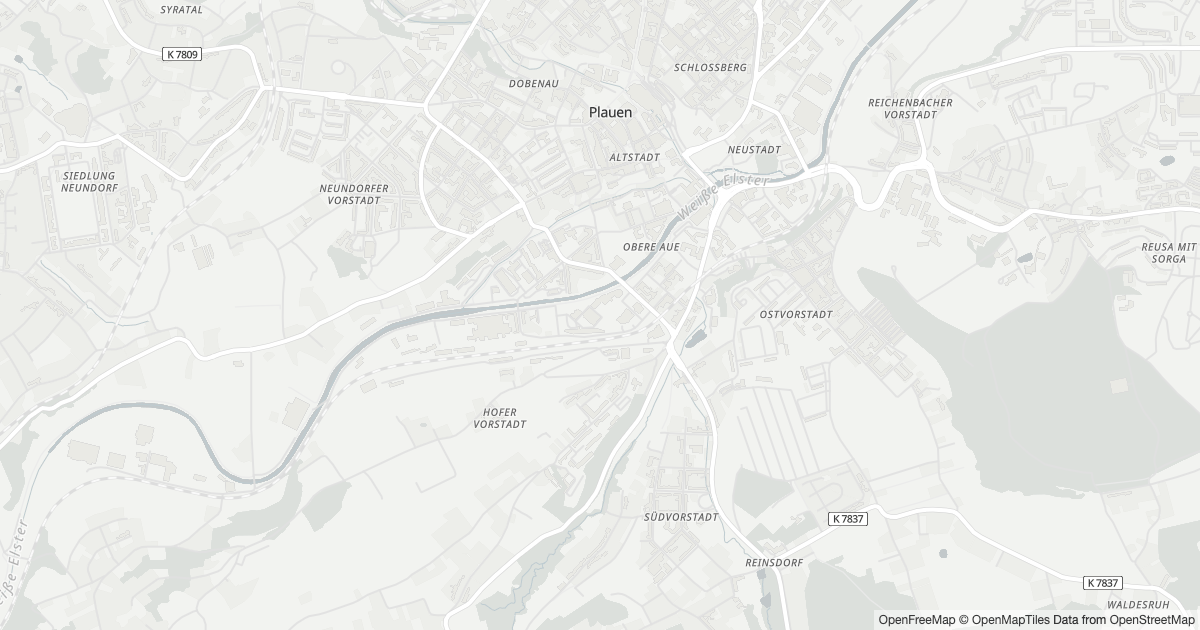 Karte mit 1 Polizeimeldungen aus Hofer Vorstadt (Plauen) aus den letzten zwölf Monaten