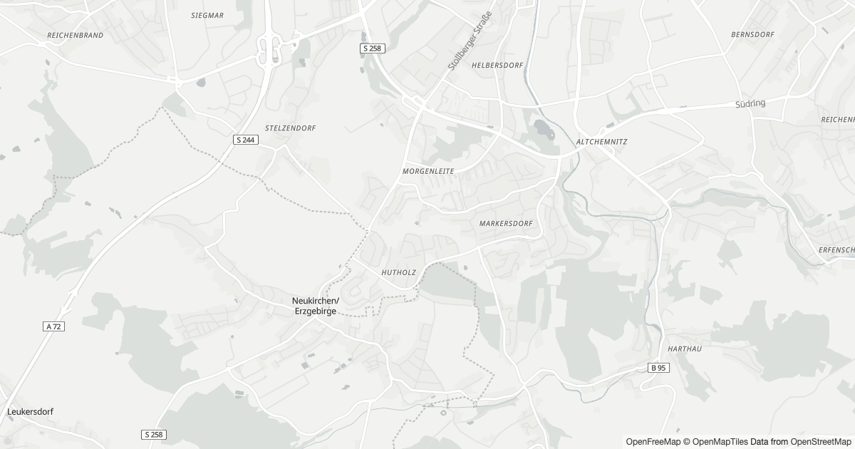 Polizeimeldungen Hutholz — Karte Karte mit 16 Polizeimeldungen aus Hutholz (Chemnitz) aus den letzten zwölf Monaten