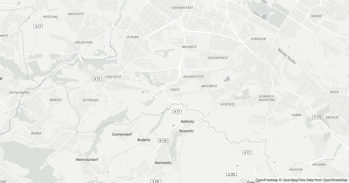 Polizeimeldungen Kaitz — Karte Karte mit 3 Polizeimeldungen aus Kaitz (Dresden) aus den letzten zwölf Monaten