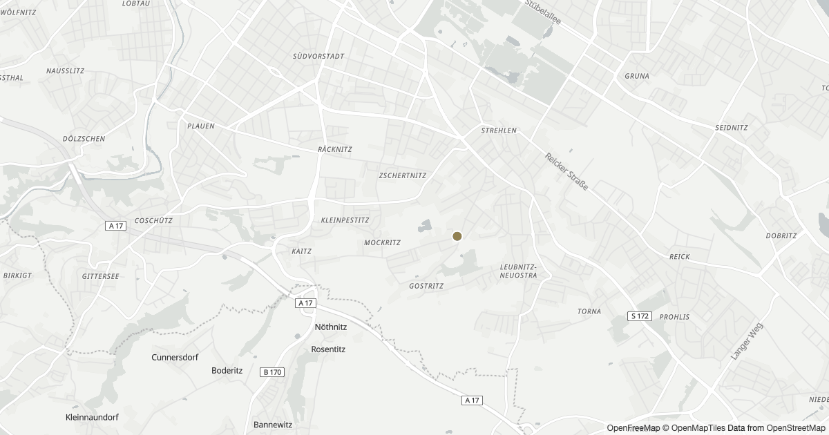 Karte mit 9 Polizeimeldungen aus Mockritz (Dresden) aus den letzten zwölf Monaten