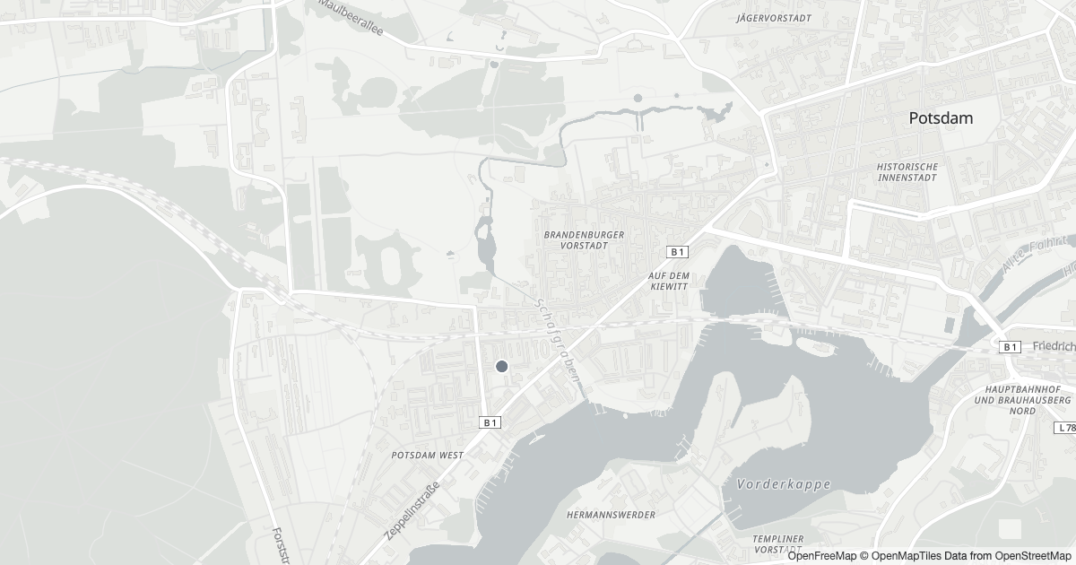 Polizeimeldungen Potsdam West — Karte Karte mit 26 Polizeimeldungen aus Potsdam West (Potsdam) aus den letzten zwölf Monaten