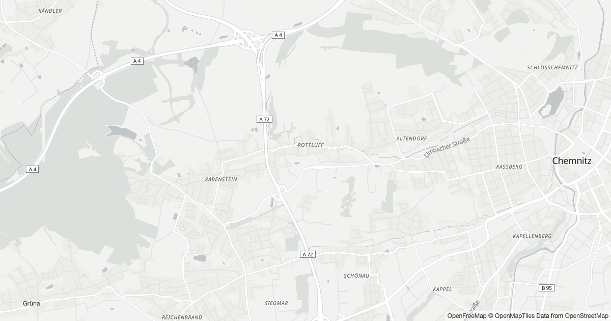 Polizeimeldungen Rottluff — Karte Karte mit 4 Polizeimeldungen aus Rottluff (Chemnitz) aus den letzten zwölf Monaten