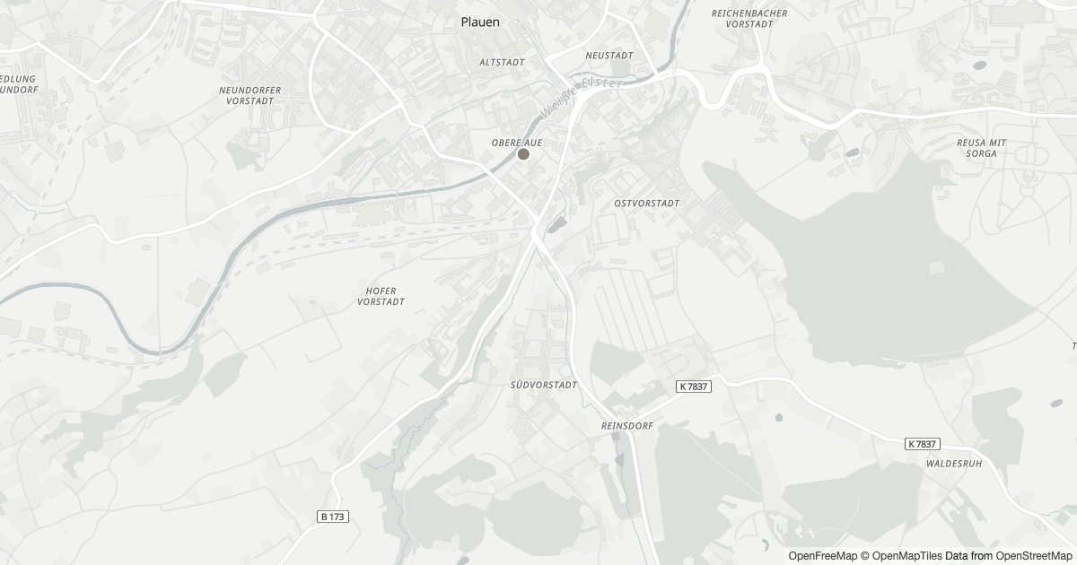 Polizeimeldungen Südvorstadt — Karte Karte mit 8 Polizeimeldungen aus Südvorstadt (Plauen) aus den letzten zwölf Monaten
