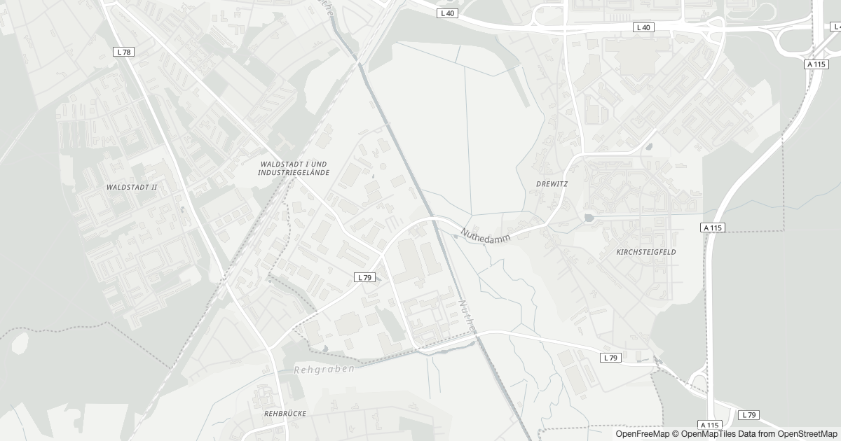 Karte mit 6 Polizeimeldungen aus Waldstadt I und Industriegelände (Potsdam) aus den letzten zwölf Monaten