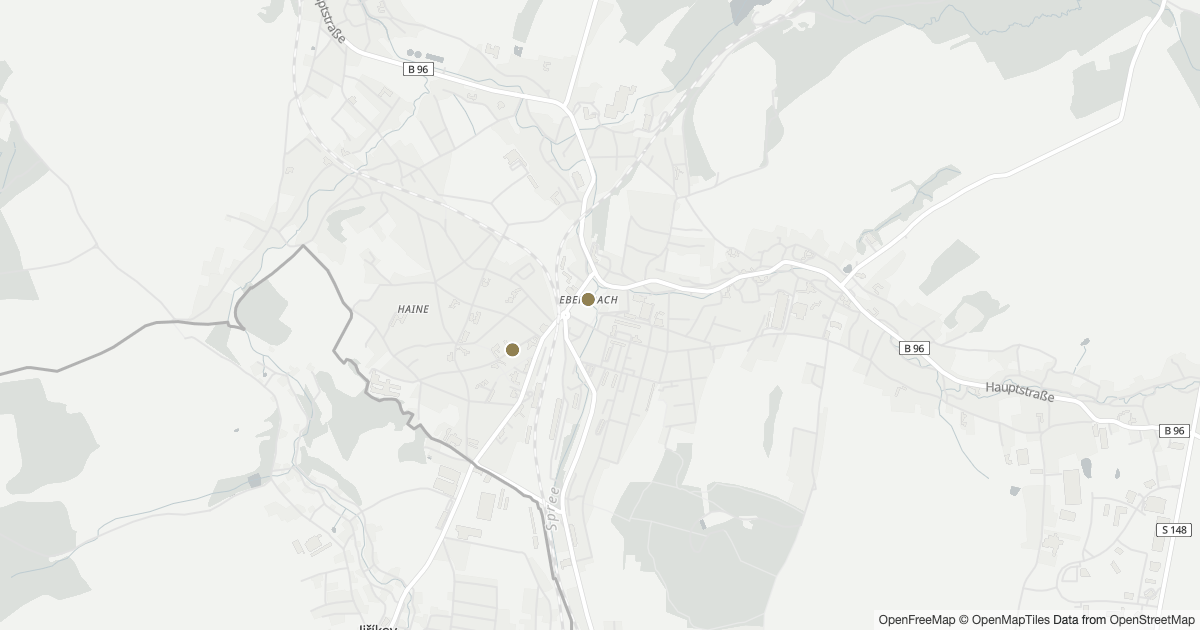 Karte mit 9 Polizeimeldungen aus Ebersbach (Ebersbach-Neugersdorf) aus den letzten 90 Tagen