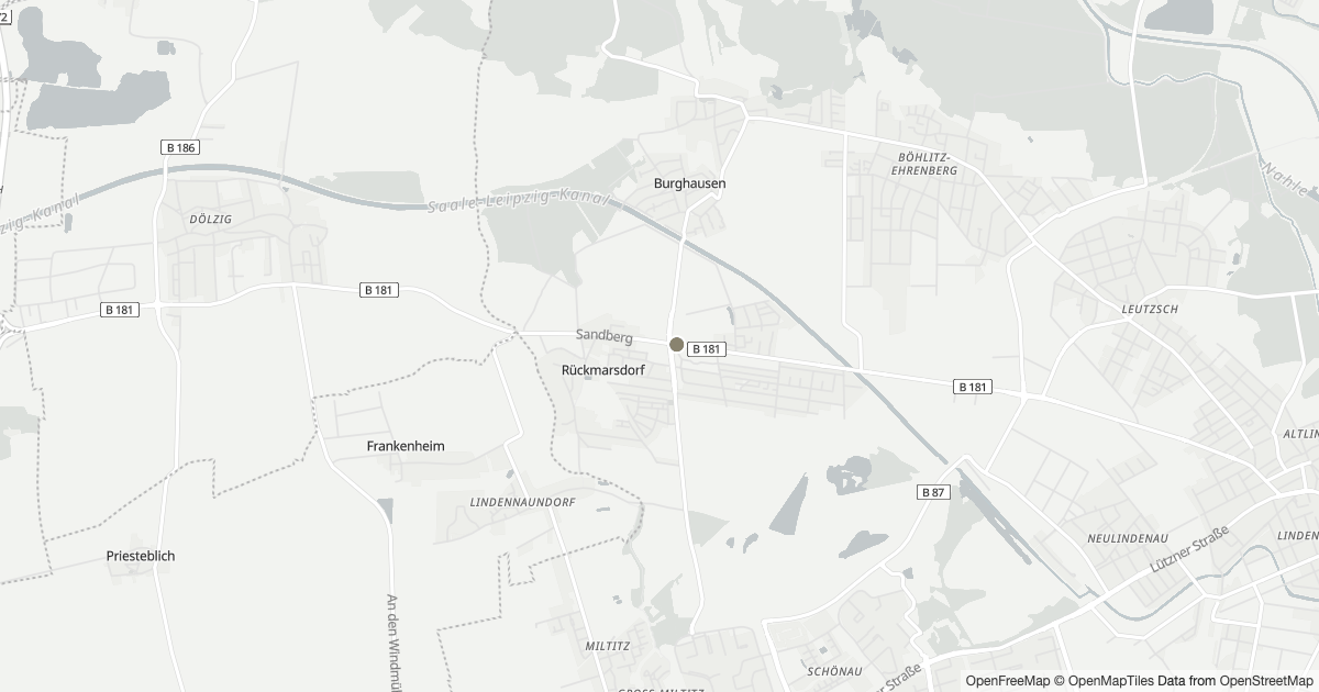 Karte mit 2 Polizeimeldungen aus Burghausen-Rückmarsdorf (Leipzig) aus den letzten zwölf Monaten