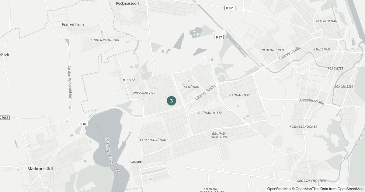 Polizeimeldungen Grünau-Nord — Karte Karte mit 5 Polizeimeldungen aus Grünau-Nord (Leipzig) aus den letzten 90 Tagen