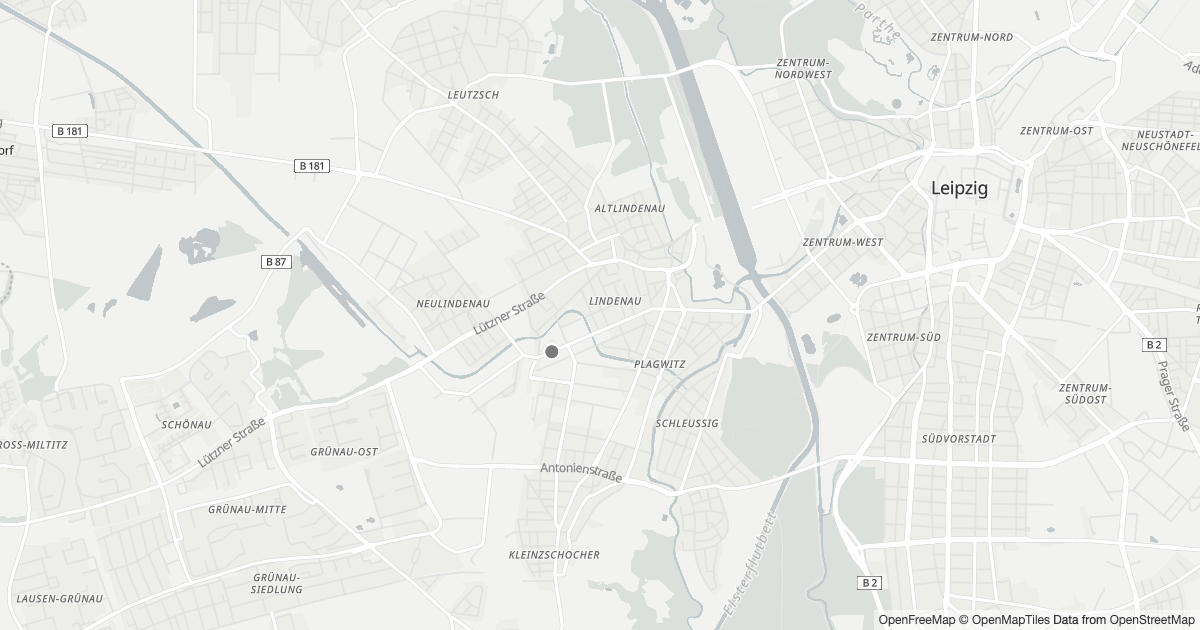 Polizeimeldungen Lindenau — Karte Karte mit 8 Polizeimeldungen aus Lindenau (Leipzig) aus den letzten zwölf Monaten