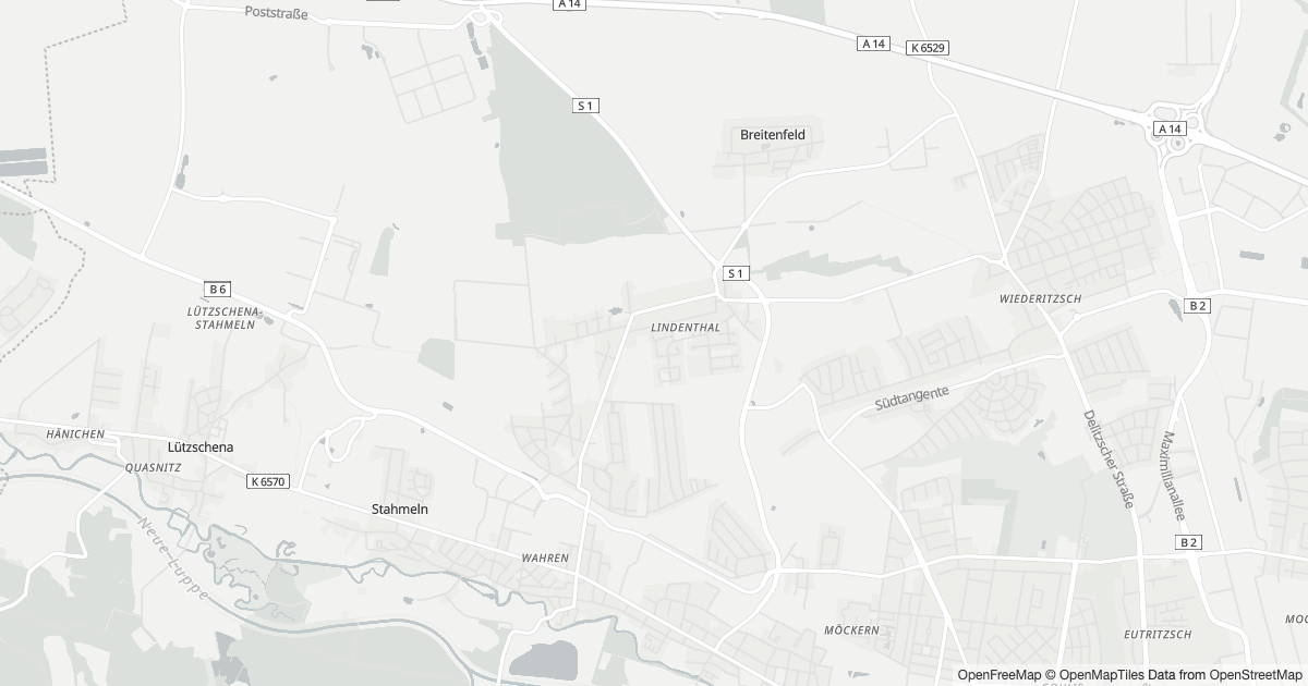 Polizeimeldungen Lindenthal — Karte Karte mit 6 Polizeimeldungen aus Lindenthal (Leipzig) aus den letzten zwölf Monaten
