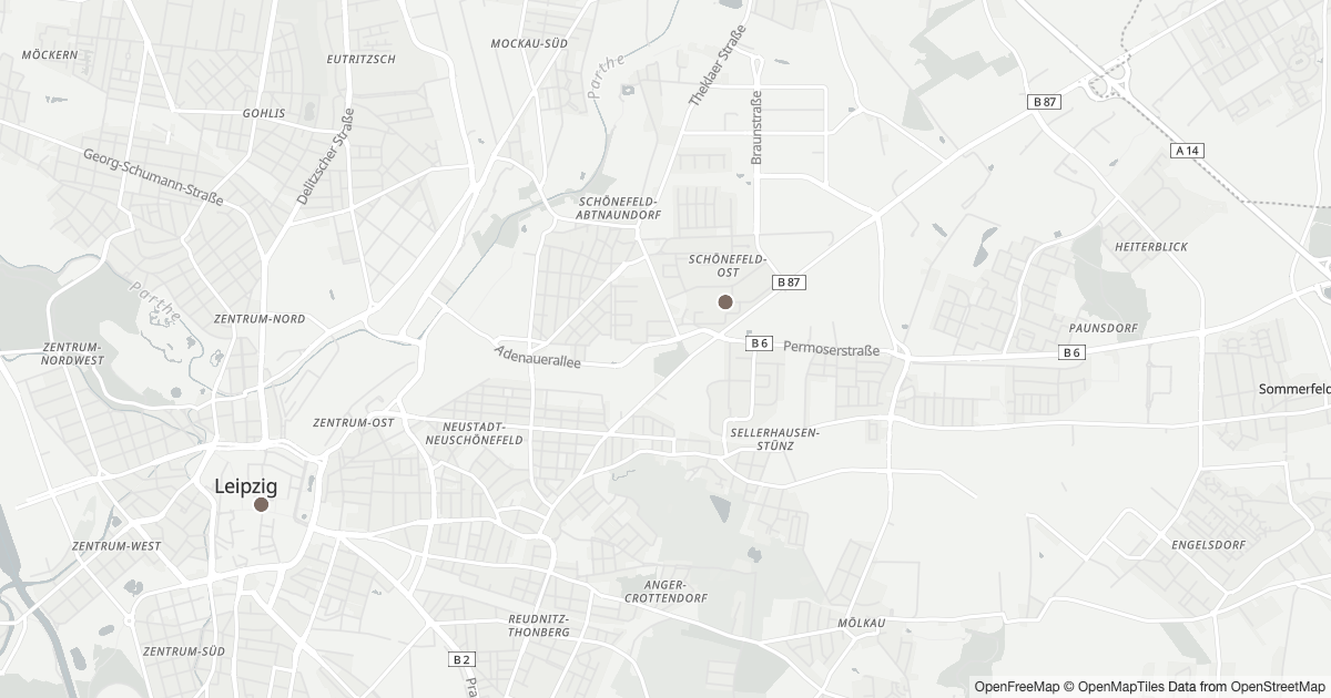 Polizeimeldungen Schönefeld-Ost — Karte Karte mit 12 Polizeimeldungen aus Schönefeld-Ost (Leipzig) aus den letzten zwölf Monaten