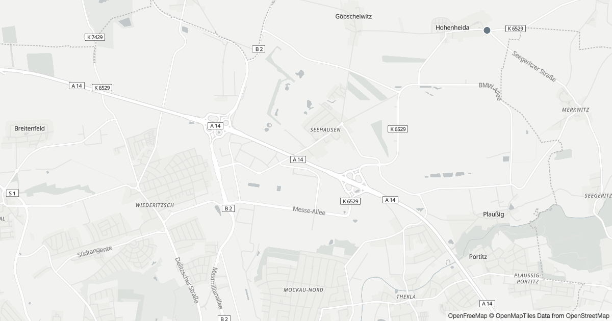 Karte mit 6 Polizeimeldungen aus Seehausen (Leipzig) aus den letzten zwölf Monaten